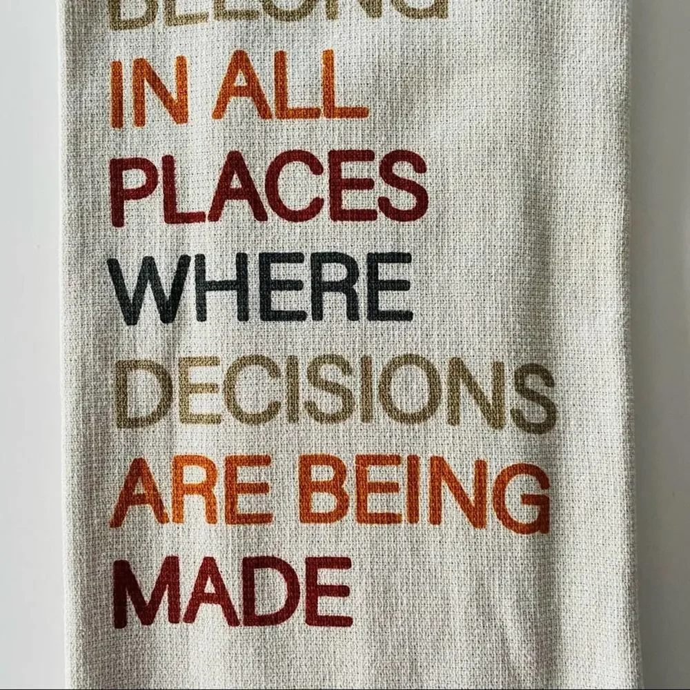 Room & Retreat | Ruth Bader Ginsburg Quote Kitchen Towel 100% Cotton